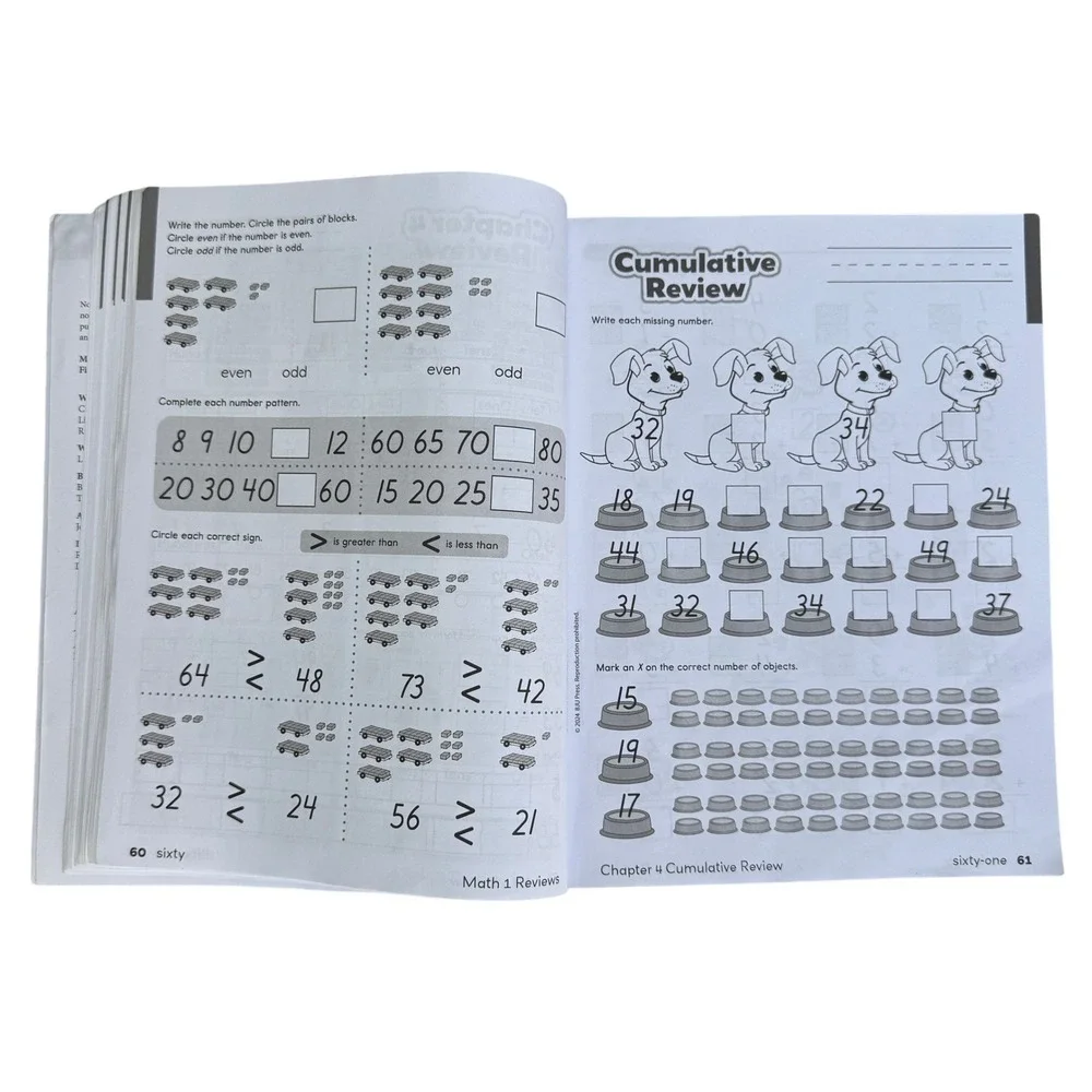BJU Press Math 1 Reviews Fifth Edition Student Workbook 1st Grade 9781646263998